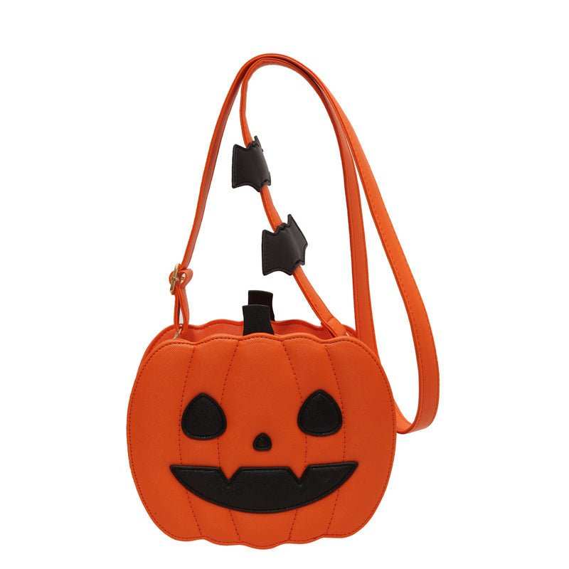 2023 Halloween Bags Funny Pumpkin Cartoon Shoulder Crossbody Bag With Bat Personalized Creative Female Bag - AMIR BAGS INDIA PRIVATE LIMITED