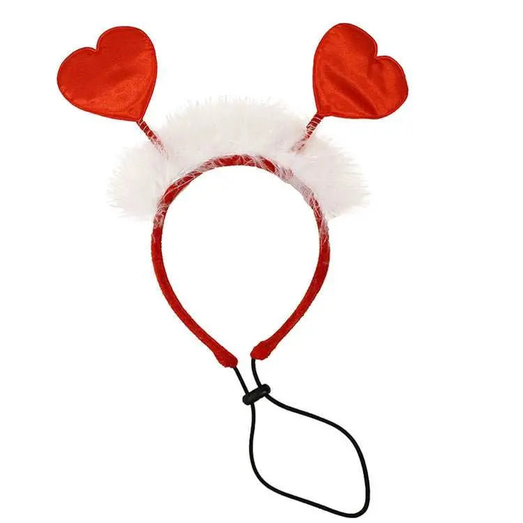 2025 Pets Valentine's Day Decoration Pet Scar Valentine's Day Hairband Dog Party Decoration Prop Dog Accessories Pet Products - AMIR BAGS INDIA PRIVATE LIMITED