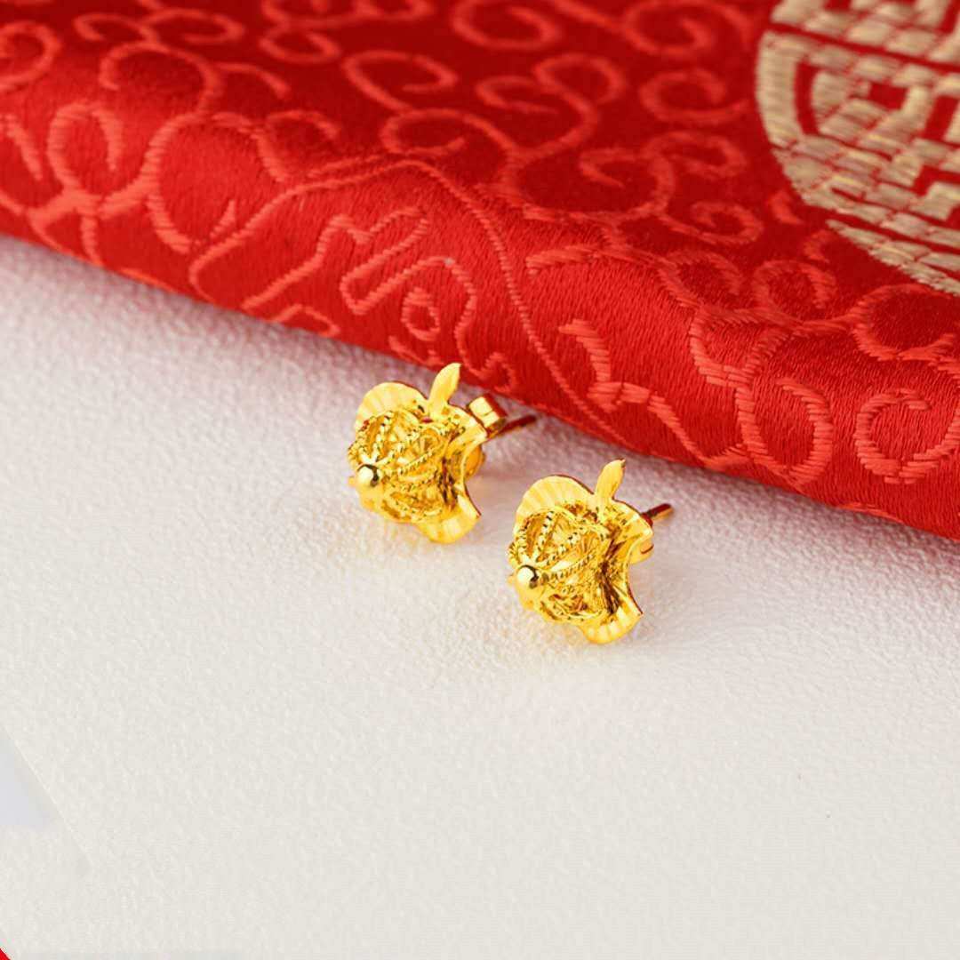 24K Gold Plated Earrings Euro Gold Jewelry New Popular Earrings - AMIR BAGS INDIA PRIVATE LIMITED