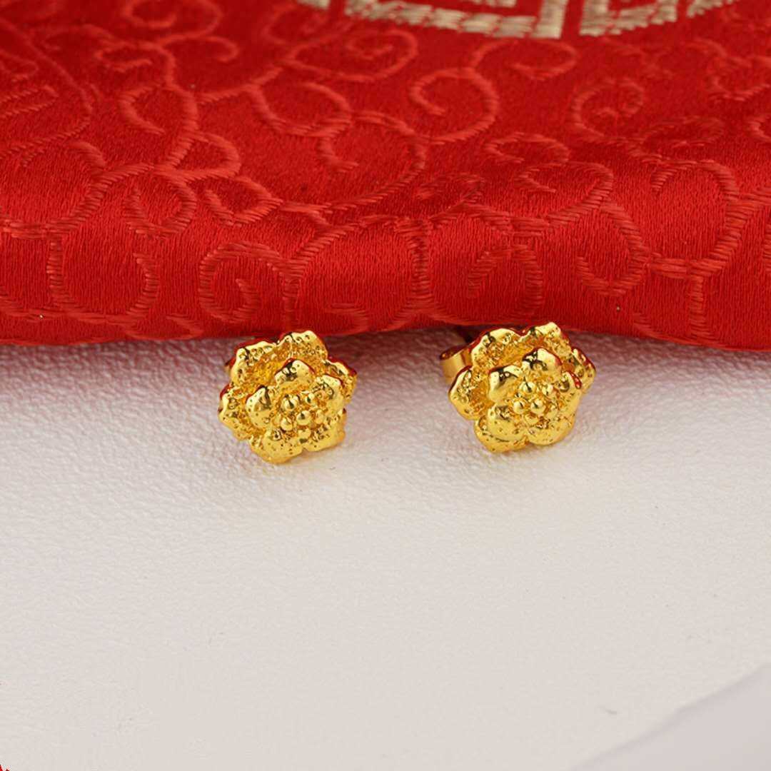 24K Gold Plated Earrings Euro Gold Jewelry New Popular Earrings - AMIR BAGS INDIA PRIVATE LIMITED