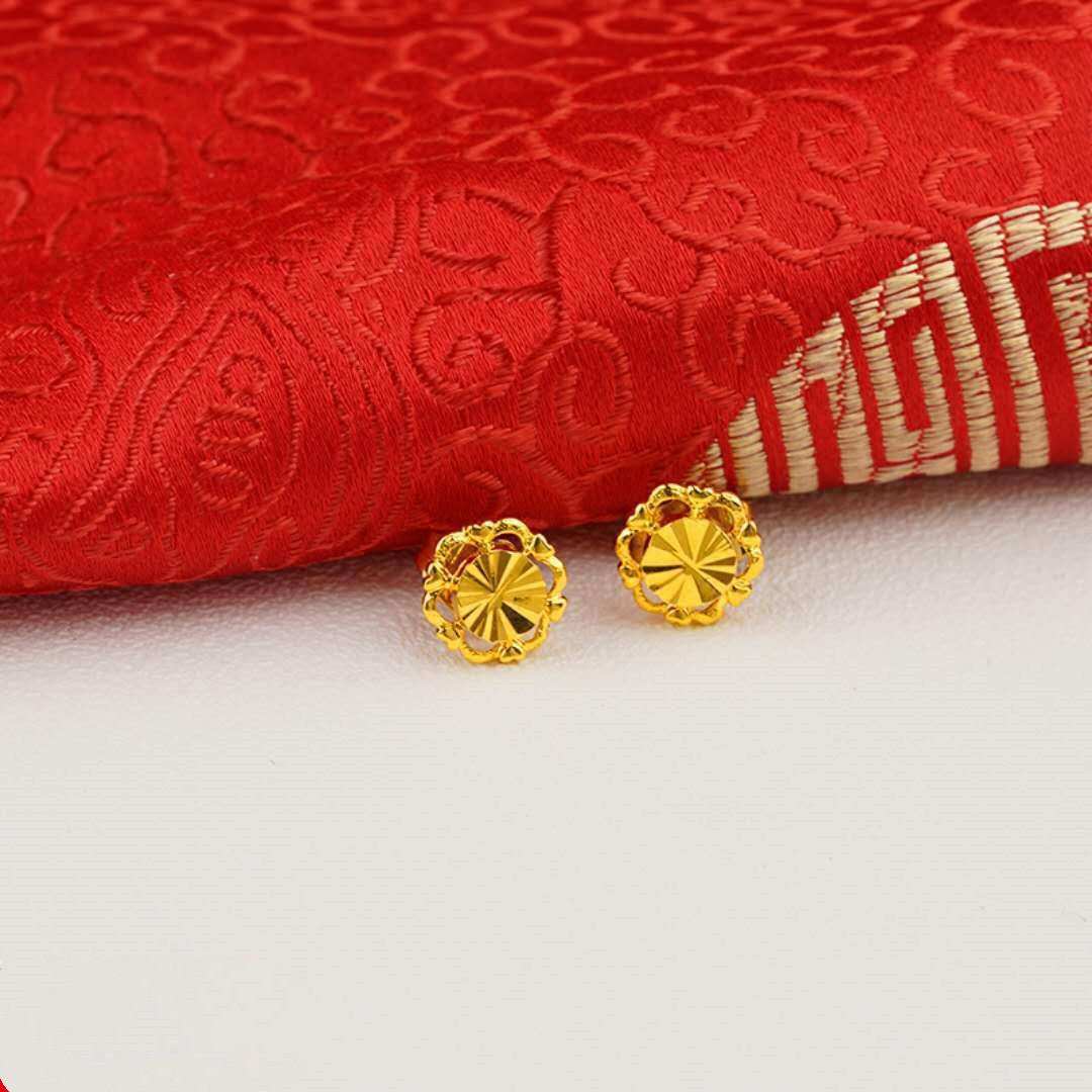 24K Gold Plated Earrings Euro Gold Jewelry New Popular Earrings - AMIR BAGS INDIA PRIVATE LIMITED