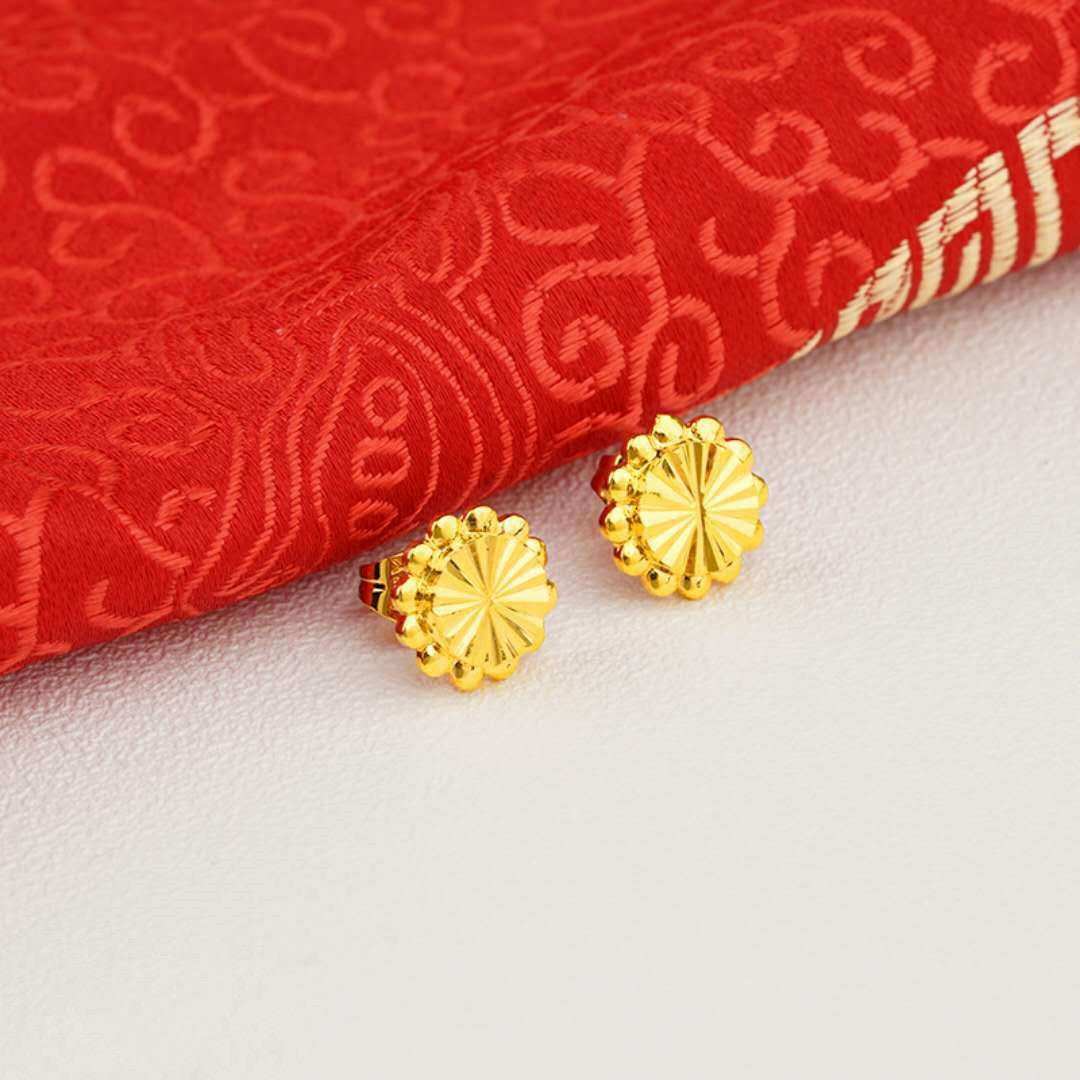 24K Gold Plated Earrings Euro Gold Jewelry New Popular Earrings - AMIR BAGS INDIA PRIVATE LIMITED