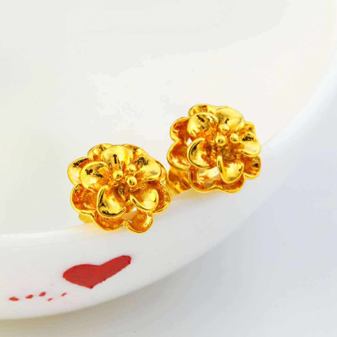 24K Gold Plated Earrings Euro Gold Jewelry New Popular Earrings - AMIR BAGS INDIA PRIVATE LIMITED
