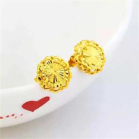 24K Gold Plated Earrings Euro Gold Jewelry New Popular Earrings - AMIR BAGS INDIA PRIVATE LIMITED