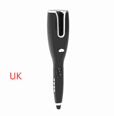 Portable black automatic hair curler with LCD display and adjustable temperature for easy curling
