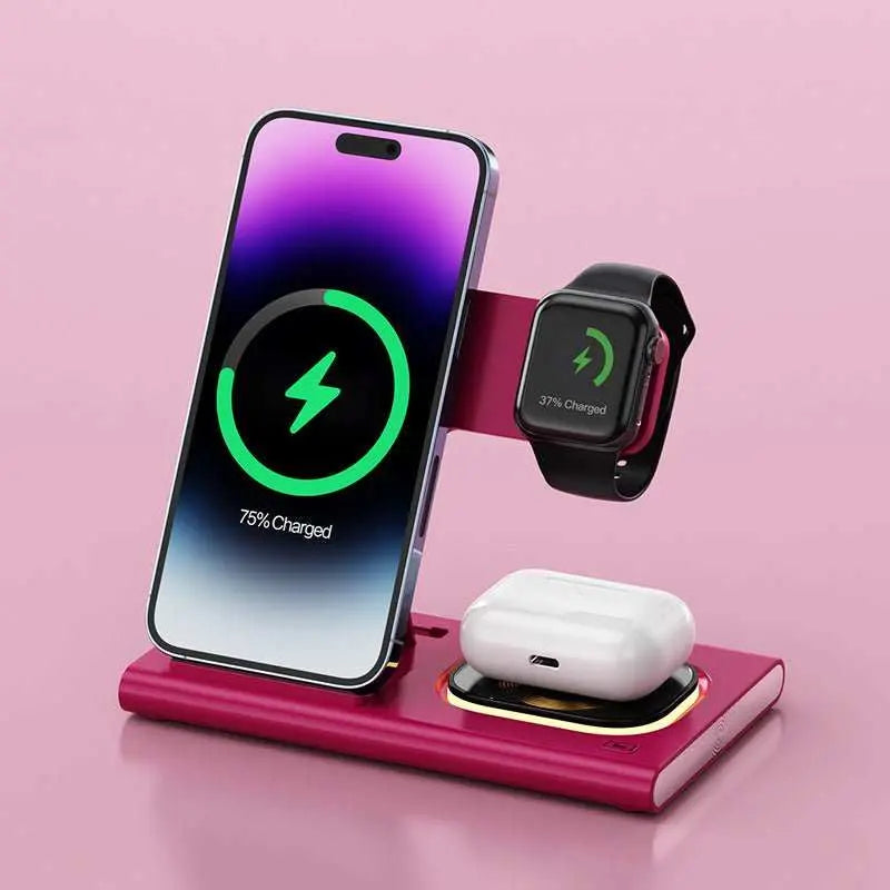 3 IN 1 15W Wireless Charging Charger Magnetic Desktop Night Light IwatProduct information:Color A80 Black, A80 White, A80 Orange, A80 Yellow, A80 Blue, A80 Purple, A80 RedStyle Universal
Size:
Packing list:
Wireless chargerDropshipmanAMIR BAGS INDIA PRIVATE LIMITEDnull