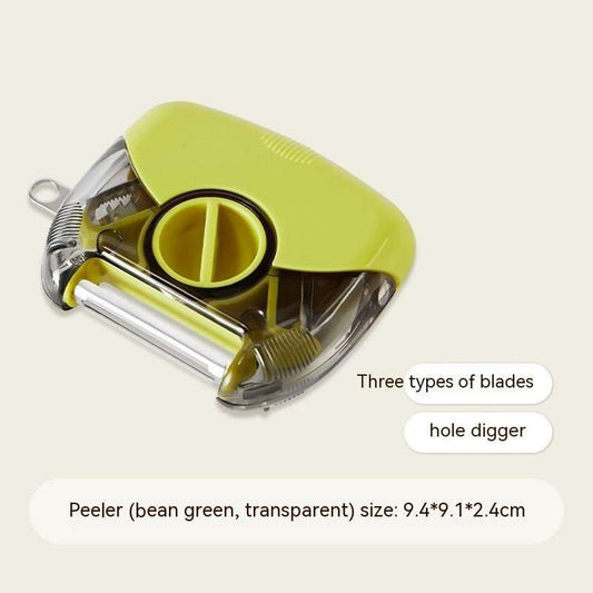 3 In 1 Stainless Steel Peeler Shredder Portable Manual Vegetable Fruit Cutter Multifunctional Scraper Kitchen Tool Kitchen Gadgets - AMIR BAGS INDIA PRIVATE LIMITED