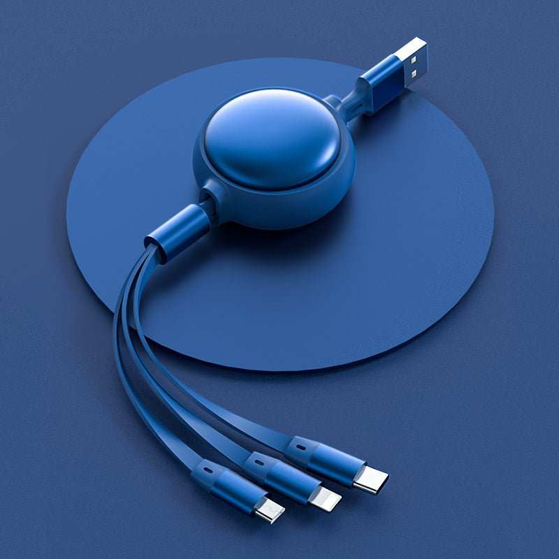 3 In1 USB Cable Micro USB Type C Cable 3 In 1 2.4A Retractable USB C Charging Cable - AMIR BAGS INDIA PRIVATE LIMITED