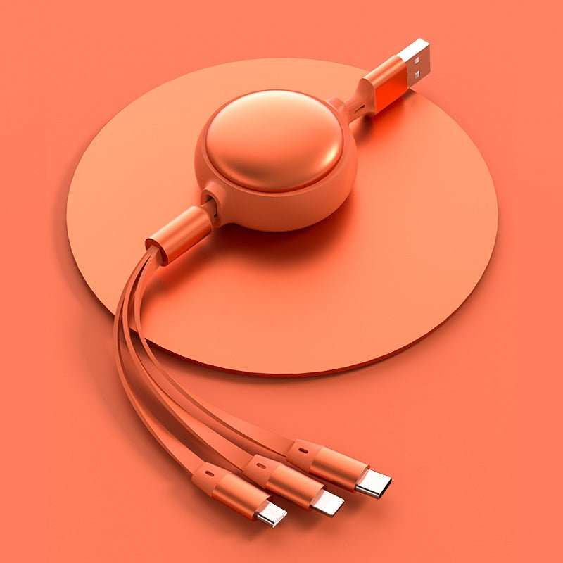 3 In1 USB Cable Micro USB Type C Cable 3 In 1 2.4A Retractable USB C Charging Cable - AMIR BAGS INDIA PRIVATE LIMITED