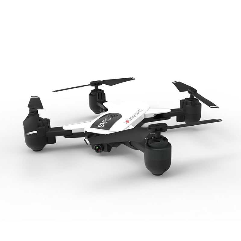 Compact folding four-axis drone with camera, long battery life, and remote control for interactive play and skill training