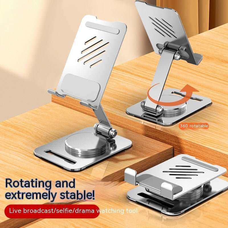 360 Degrees Rotate Metal Desk Mobile Phone Holder Stand For Phone Pad Adjustable Desktop Tablet Holderl Table Cell Phone Stand - AMIR BAGS INDIA PRIVATE LIMITED