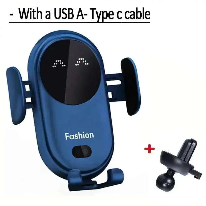360° Rotation Car Wireless Charger Automatic Clamping Infrared Induction Phone Stand for iPhone 16 15 14 13 Samsung Galaxy S24 - AMIR BAGS INDIA PRIVATE LIMITED