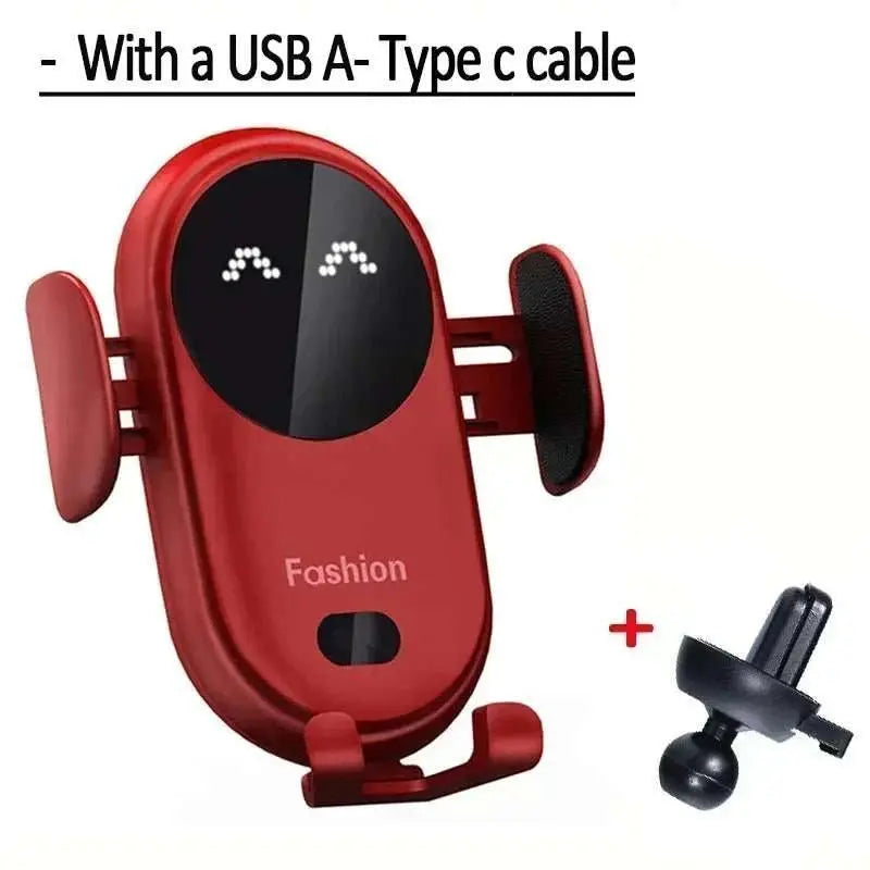 360° Rotation Car Wireless Charger Automatic Clamping Infrared Induction Phone Stand for iPhone 16 15 14 13 Samsung Galaxy S24 - AMIR BAGS INDIA PRIVATE LIMITED