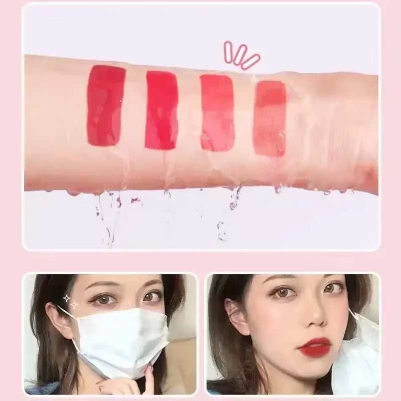 4 Colors Mini Lip Gloss Water Mirror Jelly Long Lasting Lip Glaze Lip Makeup Waterproof Moisturizing Liquid Lipstick Cosmetic - AMIR BAGS INDIA PRIVATE LIMITED