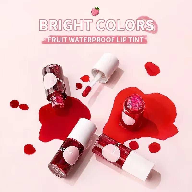4 Colors Mini Lip Gloss Water Mirror Jelly Long Lasting Lip Glaze Lip Makeup Waterproof Moisturizing Liquid Lipstick Cosmetic - AMIR BAGS INDIA PRIVATE LIMITED