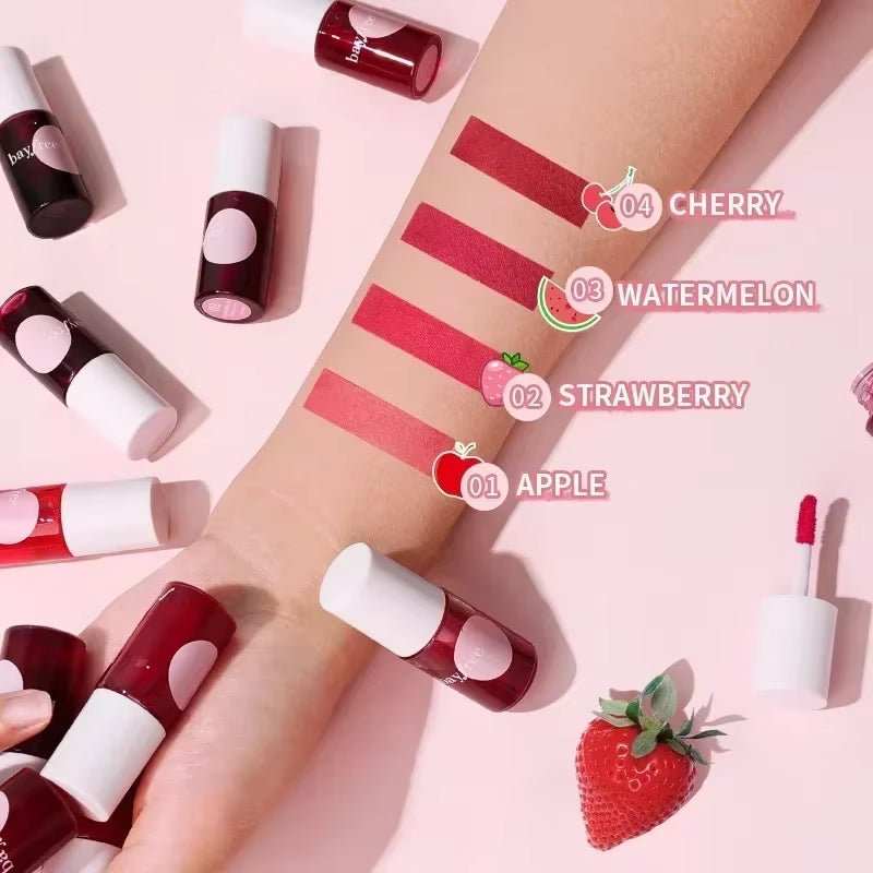 4 Colors Mini Lip Gloss Water Mirror Jelly Long Lasting Lip Glaze Lip Makeup Waterproof Moisturizing Liquid Lipstick Cosmetic - AMIR BAGS INDIA PRIVATE LIMITED