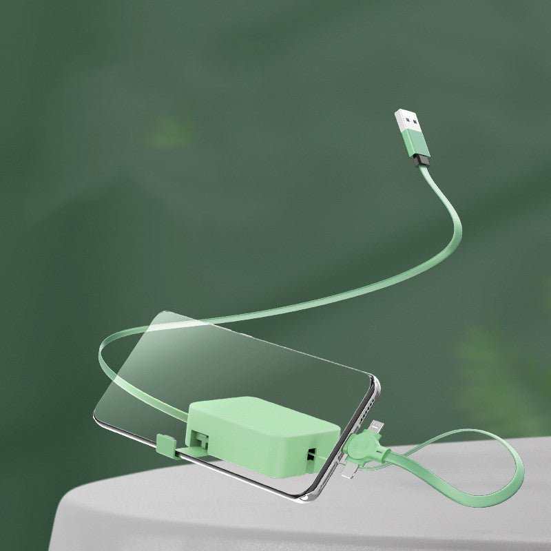 4 In 1 Retractable USB Cable Creative Macaron Type C Micro Cable For I Phone With Phone Stand Charging Data Cable Line Storage Box - AMIR BAGS INDIA PRIVATE LIMITED