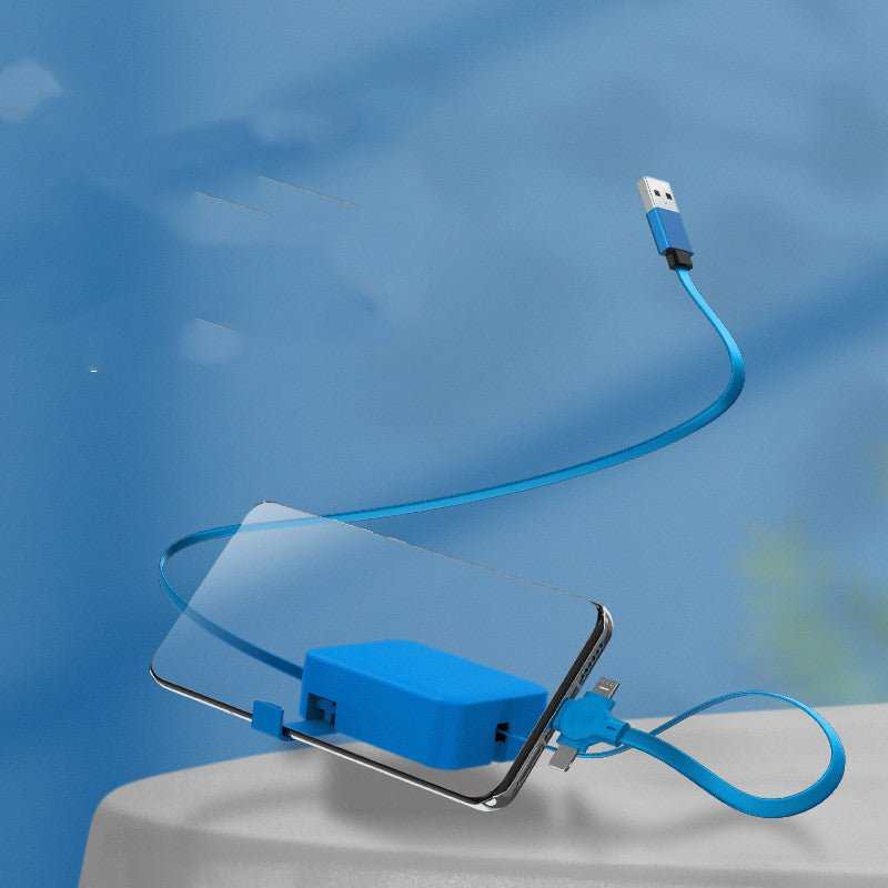 4 In 1 Retractable USB Cable Creative Macaron Type C Micro Cable For I Phone With Phone Stand Charging Data Cable Line Storage Box - AMIR BAGS INDIA PRIVATE LIMITED