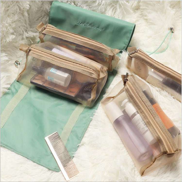 4pcs Cosmetic Bag Foldable Travel Bag - AMIR BAGS INDIA PRIVATE LIMITED