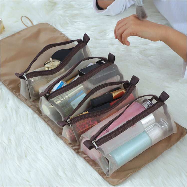 4pcs Cosmetic Bag Foldable Travel Bag - AMIR BAGS INDIA PRIVATE LIMITED