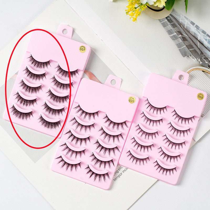 5 Pairs Manga Lashes New Arrival Anime Cosplay Natural Wispy Korean Makeup Artificial False Eyelashes - AMIR BAGS INDIA PRIVATE LIMITED