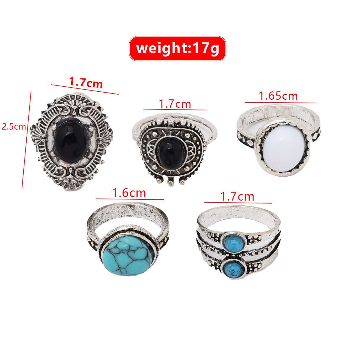 5 - piece Set Of Joint Rings And Rings - AMIR BAGS INDIA PRIVATE LIMITED