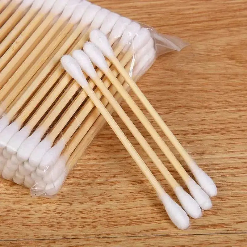 500 Round Headed Cotton Swabs, Double Round Headed Cotton Swabs, Bamboo Sticks, Precision Pointed Cosmetic Nail Tools - AMIR BAGS INDIA PRIVATE LIMITED