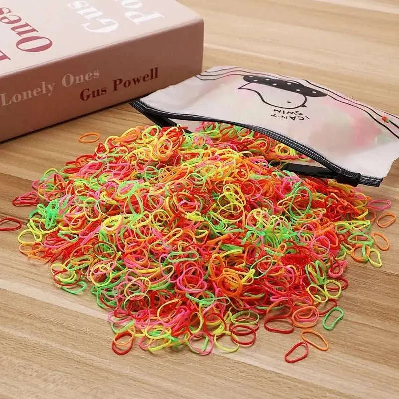 500/1000/2000pcs Girls Colourful Disposable Rubber Band Hair Ties HeadAMIR BAGS INDIA PRIVATE LIMITEDAMIR BAGS INDIA PRIVATE LIMITEDnull