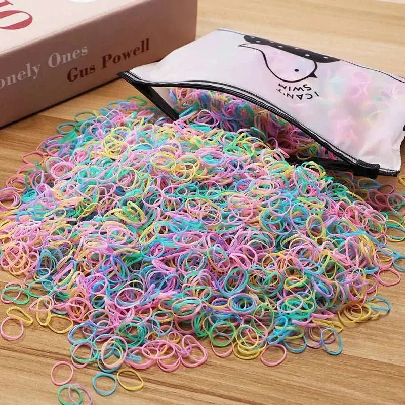 500/1000/2000pcs Girls Colourful Disposable Rubber Band Hair Ties HeadAMIR BAGS INDIA PRIVATE LIMITEDAMIR BAGS INDIA PRIVATE LIMITEDnull
