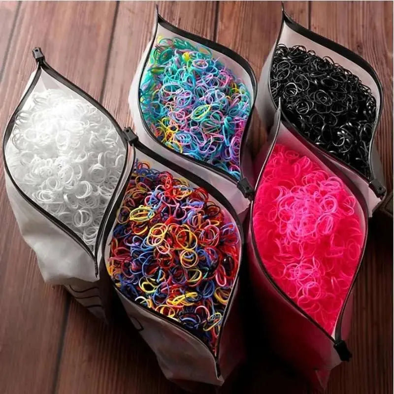 500/1000/2000pcs Girls Colourful Disposable Rubber Band Hair Ties HeadAMIR BAGS INDIA PRIVATE LIMITEDAMIR BAGS INDIA PRIVATE LIMITEDnull