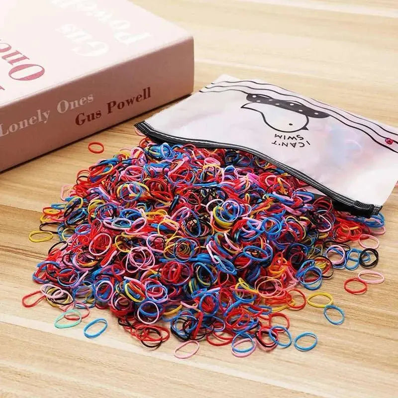 500/1000/2000pcs Girls Colourful Disposable Rubber Band Hair Ties HeadAMIR BAGS INDIA PRIVATE LIMITEDAMIR BAGS INDIA PRIVATE LIMITEDnull