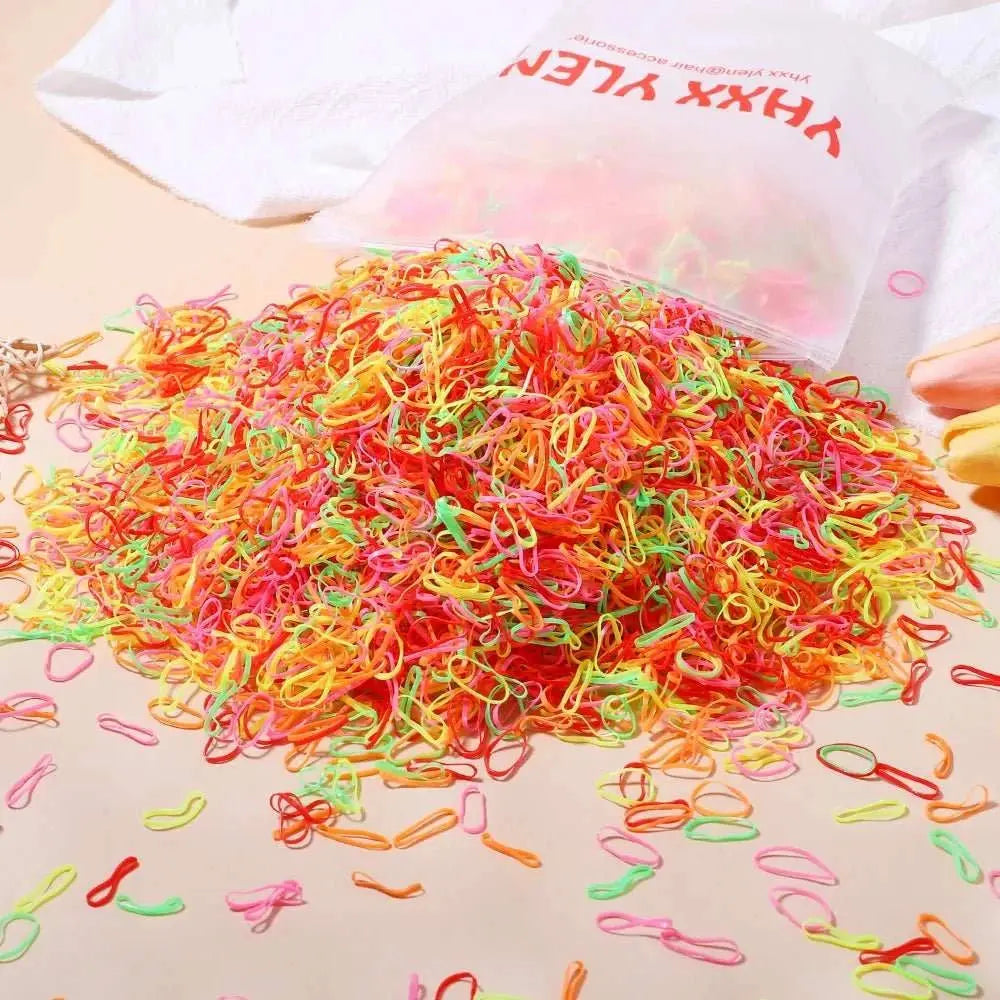 500/1000/2000pcs Girls Colourful Disposable Rubber Band Hair Ties HeadAMIR BAGS INDIA PRIVATE LIMITEDAMIR BAGS INDIA PRIVATE LIMITEDnull