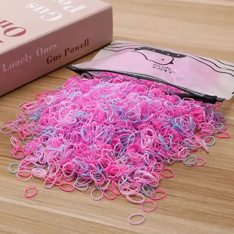 500/1000/2000pcs Girls Colourful Disposable Rubber Band Hair Ties HeadAMIR BAGS INDIA PRIVATE LIMITEDAMIR BAGS INDIA PRIVATE LIMITEDnull