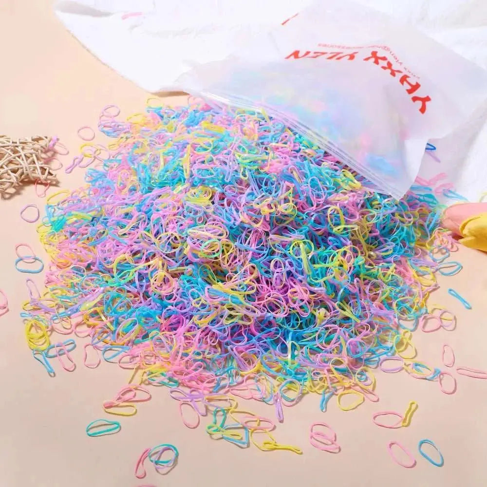 500/1000/2000pcs Girls Colourful Disposable Rubber Band Hair Ties HeadAMIR BAGS INDIA PRIVATE LIMITEDAMIR BAGS INDIA PRIVATE LIMITEDnull