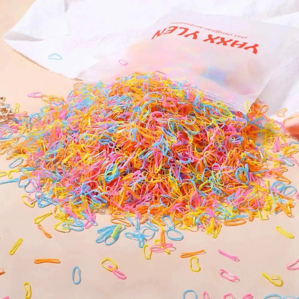 500/1000/2000pcs Girls Colourful Disposable Rubber Band Hair Ties HeadAMIR BAGS INDIA PRIVATE LIMITEDAMIR BAGS INDIA PRIVATE LIMITEDnull