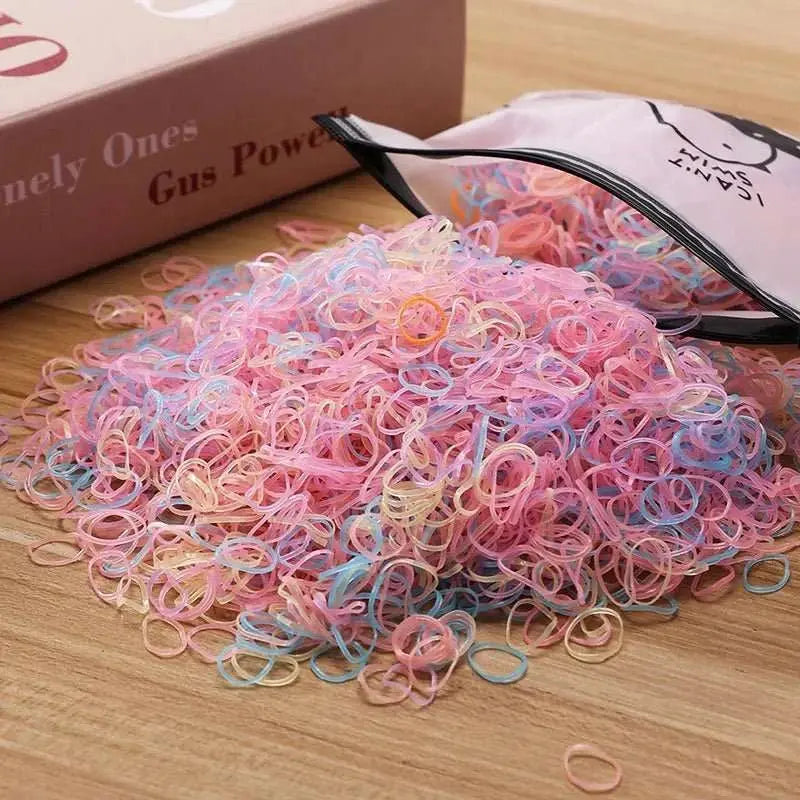 500/1000/2000pcs Girls Colourful Disposable Rubber Band Hair Ties HeadAMIR BAGS INDIA PRIVATE LIMITEDAMIR BAGS INDIA PRIVATE LIMITEDnull
