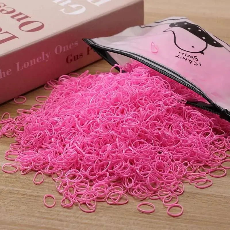 500/1000/2000pcs Girls Colourful Disposable Rubber Band Hair Ties HeadAMIR BAGS INDIA PRIVATE LIMITEDAMIR BAGS INDIA PRIVATE LIMITEDnull