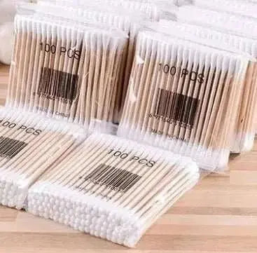 500pcs Double Head Wood Cotton Swab Nose Ears Cleaning Women Makeup Tools Lipstik Cotton Buds Tip Sticks Bastoncillos Oidos - AMIR BAGS INDIA PRIVATE LIMITED