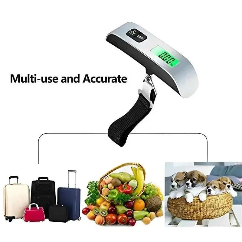 50kg/110lb Portable Digital Luggage Weight Scale LCD Display Pocket Electronic Suitcase Travel Scale Balance Baggage Weight Tool - AMIR BAGS INDIA PRIVATE LIMITED