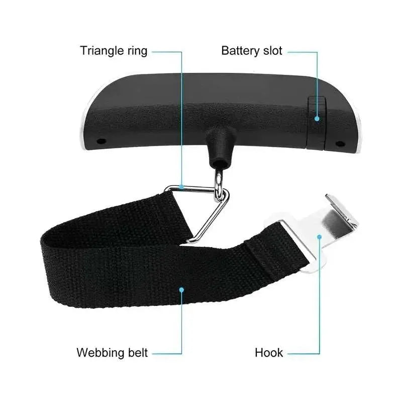 50kg/110lb Portable Digital Luggage Weight Scale LCD Display Pocket Electronic Suitcase Travel Scale Balance Baggage Weight Tool - AMIR BAGS INDIA PRIVATE LIMITED