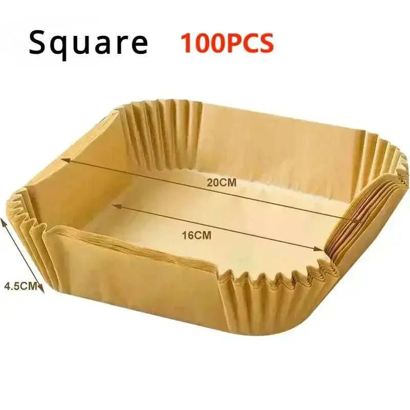 50pcs/Set Air Fryer Disposable Paper Parchment Wood Pulp Steamer Cheesecake Air Fryer Accessories Baking Paper For Air Fryer - AMIR BAGS INDIA PRIVATE LIMITED