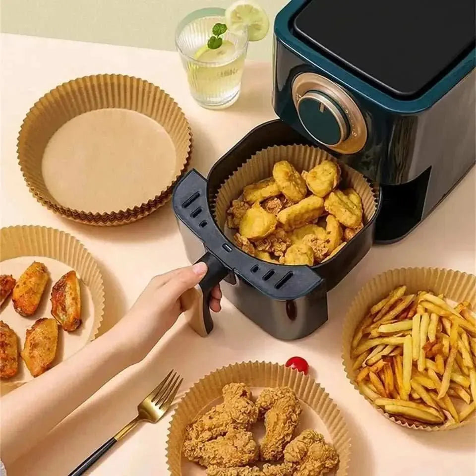 50pcs/set Air Fryer Disposable Paper Parchment Wood Pulp Steamer Cheesecake Air Fryer Accessories Baking Paper For Air Fryer - AMIR BAGS INDIA PRIVATE LIMITED