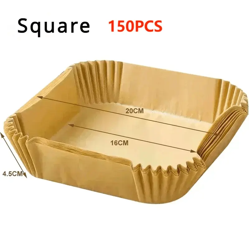 50pcs/Set Air Fryer Disposable Paper Parchment Wood Pulp Steamer Cheesecake Air Fryer Accessories Baking Paper For Air Fryer - AMIR BAGS INDIA PRIVATE LIMITED