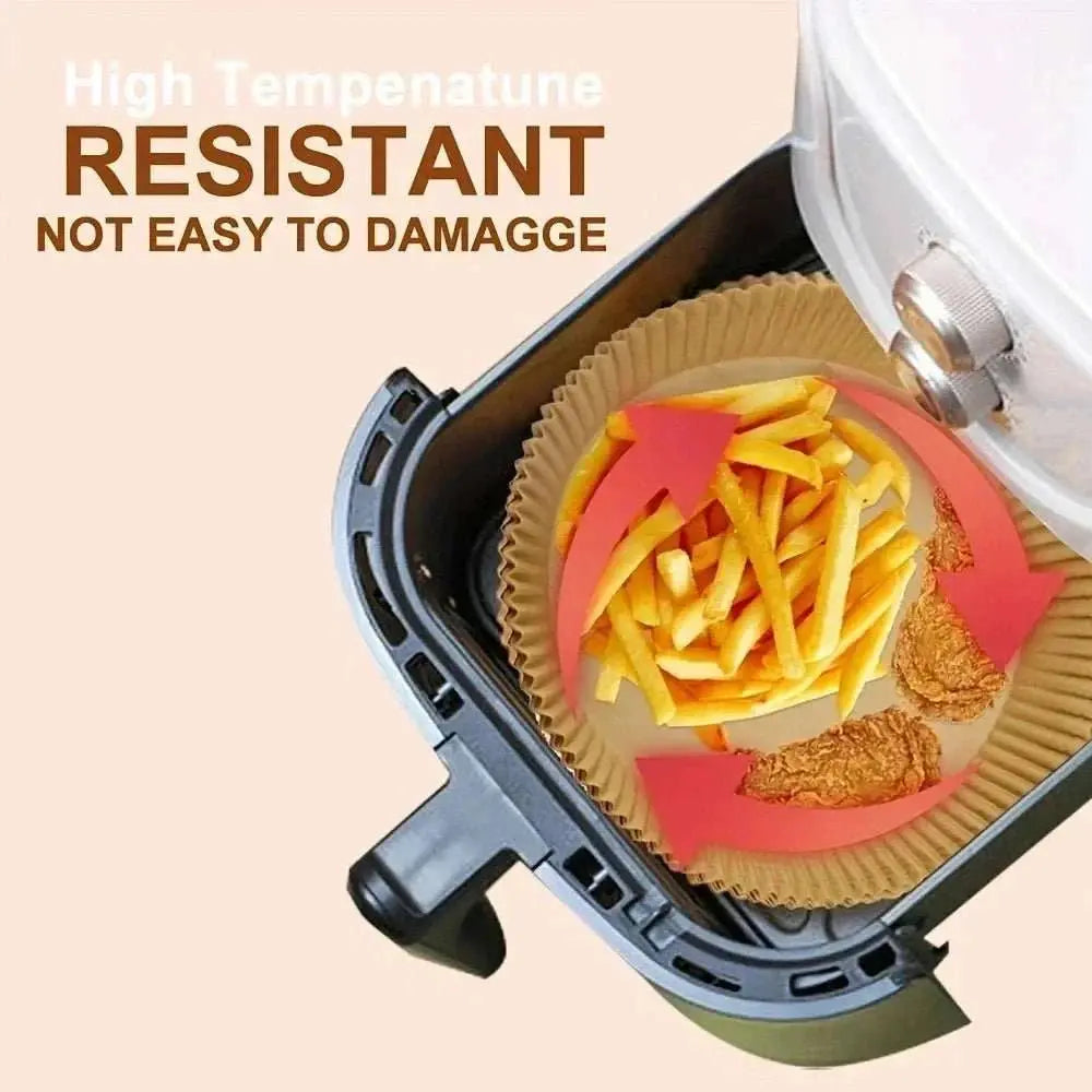 50pcs/Set Air Fryer Disposable Paper Parchment Wood Pulp Steamer Cheesecake Air Fryer Accessories Baking Paper For Air Fryer - AMIR BAGS INDIA PRIVATE LIMITED