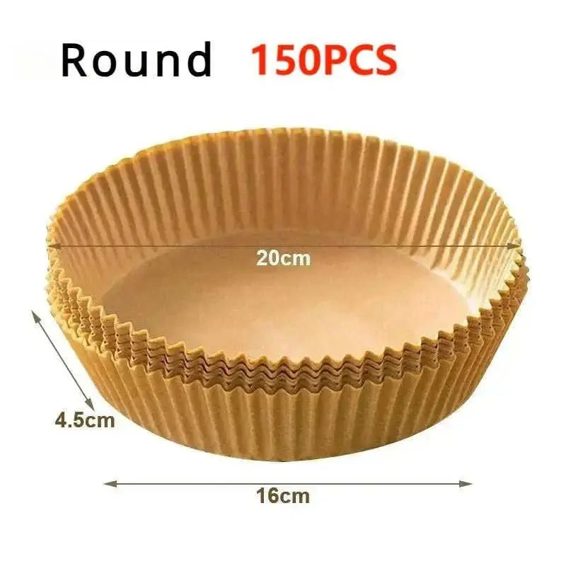 50pcs/Set Air Fryer Disposable Paper Parchment Wood Pulp Steamer Cheesecake Air Fryer Accessories Baking Paper For Air Fryer - AMIR BAGS INDIA PRIVATE LIMITED