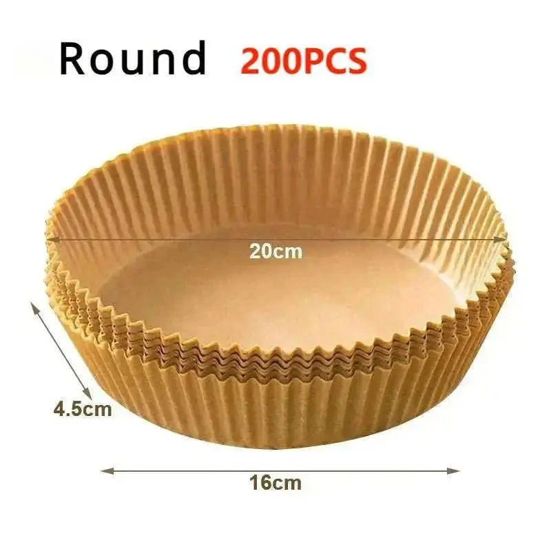 50pcs/Set Air Fryer Disposable Paper Parchment Wood Pulp Steamer Cheesecake Air Fryer Accessories Baking Paper For Air Fryer - AMIR BAGS INDIA PRIVATE LIMITED