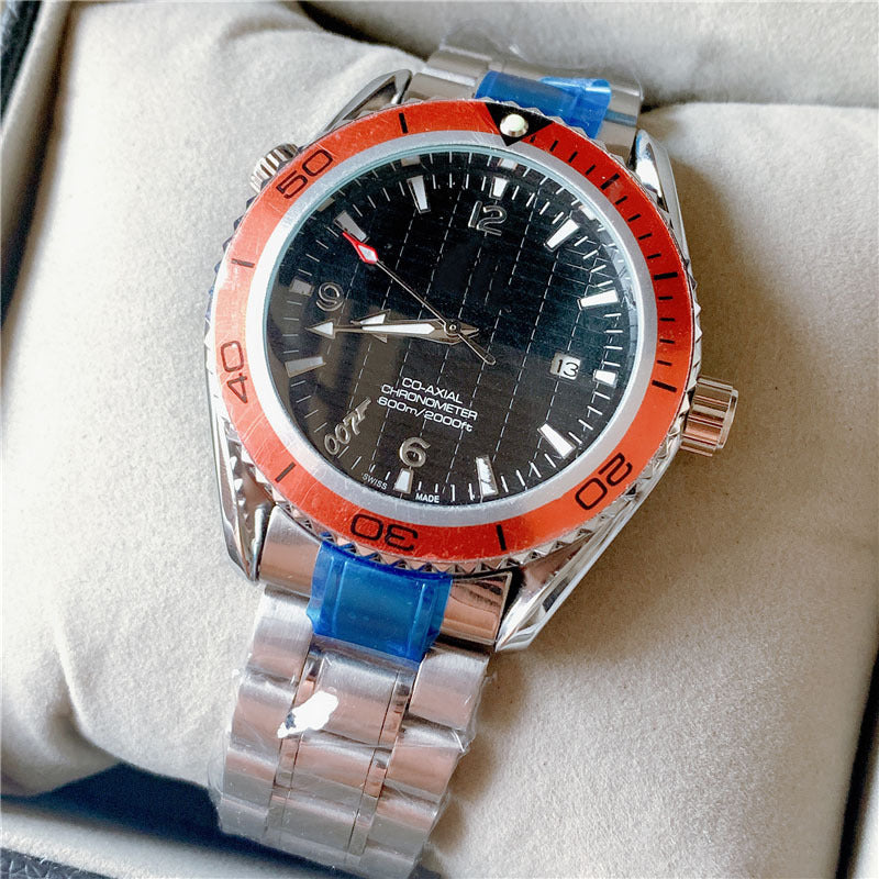 Business luminous calendar men's steel quartz watch with waterproof design