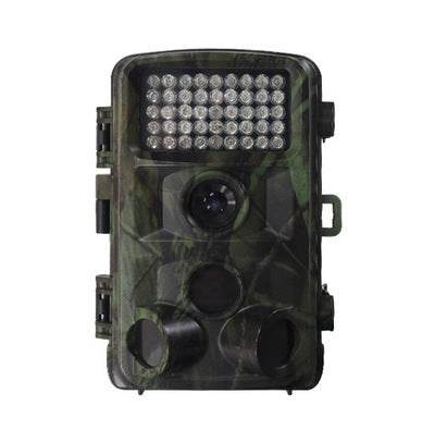 Camouflage wild hunting camera with 1080p HD resolution, night vision, 12x optical zoom, and 2-inch LCD screen