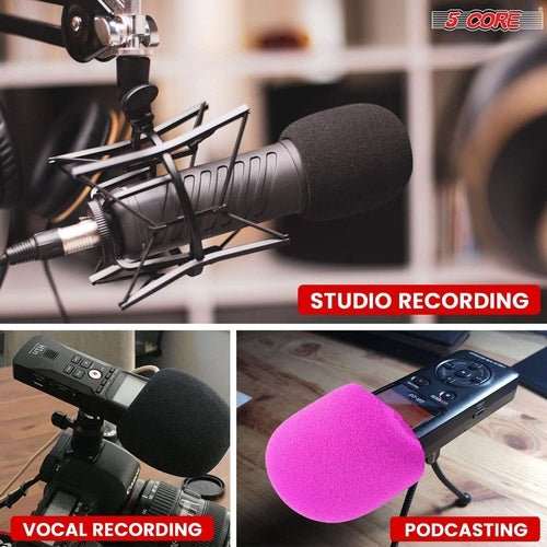 5Core Microphone Cover Soft Foam Mic Windscreen Windproof Sponge for - AMIR BAGS INDIA PRIVATE LIMITED