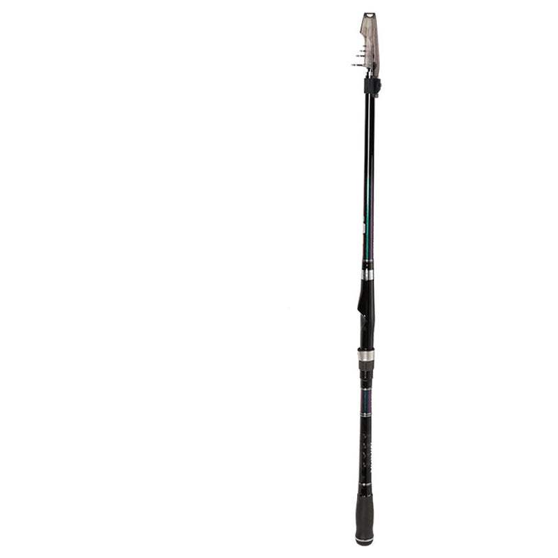 Black carbon sea fishing rod with super hard tone and telescopic design